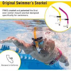 Tuba frontal adulte FINIS Swimmer's snorkel Jaune