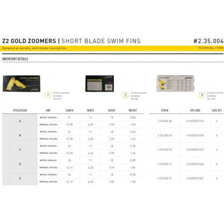 Zoomers Z2 Finis Gold Hero Zoomers Z2 Finis Gold Hero