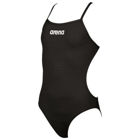Arena Solid Lightech Junior - Black/White - Maillot Fille Natation Arena Solid Lightech Junior - Black/White - Maillot Fille Natation