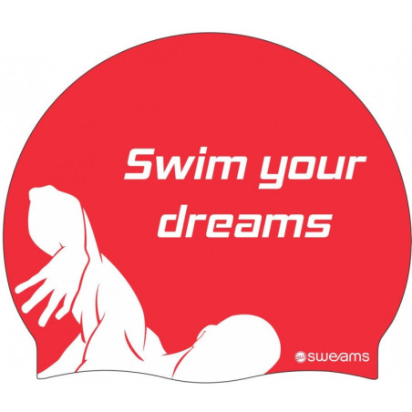 Bonnet SWEAMS Swim your dreams - Red White Bonnet SWEAMS Swim your dreams - Red White