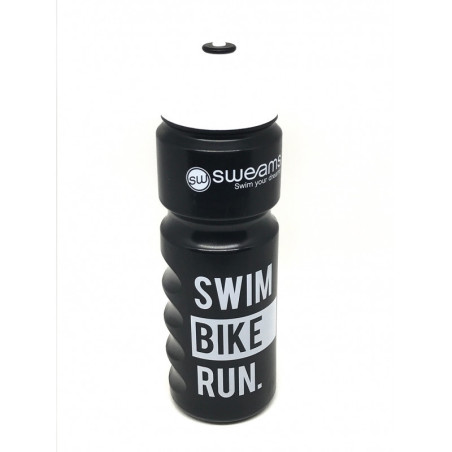 Bidon TRIATHLON SWEAMS Swim Bike Run - Black White - 750ml | Les4Nages