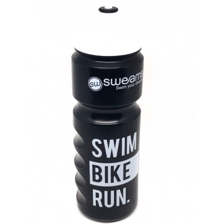 Bidon TRIATHLON SWEAMS Swim Bike Run - Black White - 750ml | Les4Nages