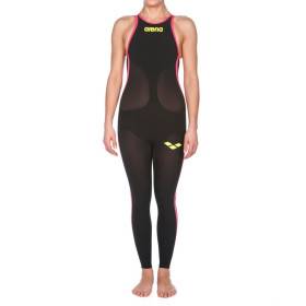 ARENA Powerskin Femme Open Water R-Evo+ Full Body - Closed Back (Dos Fermé) - Black Fluo Yellow