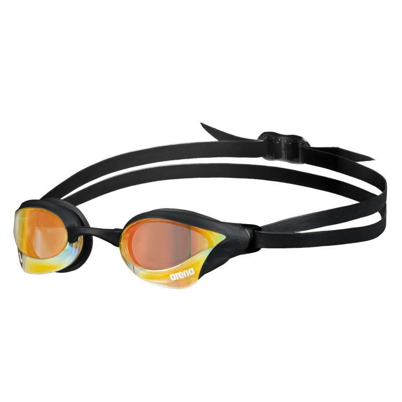 ARENA Cobra Core Swipe Mirror - Yellow Copper Black - Lunettes Natation