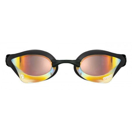 ARENA Cobra Core Swipe Mirror - Yellow Copper Black - Lunettes Natation | Les4Nages