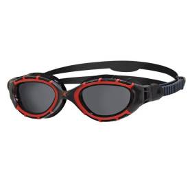 Zoggs PREDATOR FLEX POLARIZED - Red / Black / Smoke Regular Fit - Lunettes Natation et triathlon