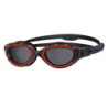 Zoggs PREDATOR FLEX POLARIZED - Red / Black / Smoke Regular Fit - Lunettes Natation et triathlon