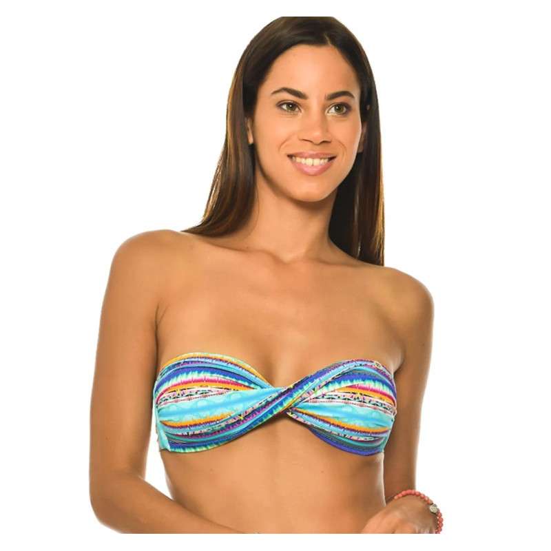 Haut de Bikini BANANA MOON Boro Chinka Bleu - Haut maillot de bain Plage 2 pieces