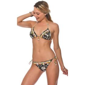 Bas de Bikini BANANA MOON Lueva Flowerbloom Kaki - Bas de maillot de bain Plage 2 pieces