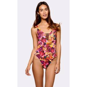 BANANA MOON Miller Tropisun Violet - Maillot Plage 1 pièce