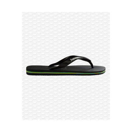 HAVAIANAS BRASIL LOGO - BLACK/BLACK | Les4Nages