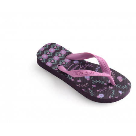 HAVAIANAS KIDS FLORES - AUBERGINE HAVAIANAS KIDS FLORES - AUBERGINE