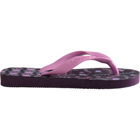 HAVAIANAS KIDS FLORES - AUBERGINE | Les4Nages HAVAIANAS KIDS FLORES - AUBERGINE | Les4Nages