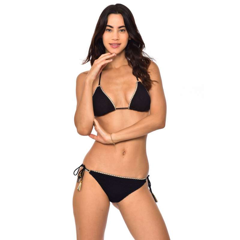 Haut de Bikini BANANA MOON GLEO CROCHET - NOIR - Haut maillot de bain Plage 2 pièces