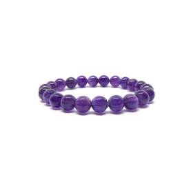 Bracelet Pierres Naturelles AMETHYSTE 8mm - KIREI PARIS BIJOUX
