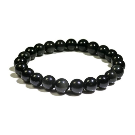 Bracelet Pierres Naturelles OBSIDIENNE 8mm - KIREI PARIS BIJOUX | Les4Nages Bracelet Pierres Naturelles OBSIDIENNE 8mm - KIREI PARIS BIJOUX | Les4Nages