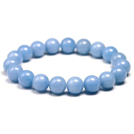 Bracelet Pierres Naturelles ANGELITE 8mm - KIREI PARIS BIJOUX Bracelet Pierres Naturelles ANGELITE 8mm - KIREI PARIS BIJOUX