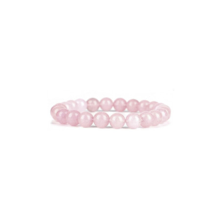 Bracelet Pierres Naturelles QUARTZ ROSE 8mm - KIREI PARIS BIJOUX | Les4Nages