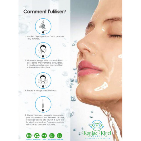 EPONGE VISAGE - ARGILE VERT - KONJAC KIREI PARIS | Les4Nages EPONGE VISAGE - ARGILE VERT - KONJAC KIREI PARIS | Les4Nages