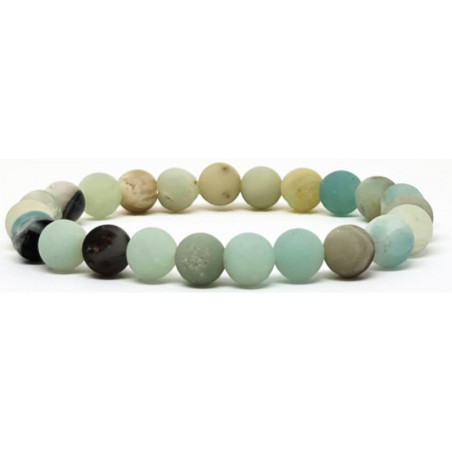 Bracelet Pierres Naturelles AMAZONITE MATTE 8mm - KIREI PARIS BIJOUX | Les4Nages Bracelet Pierres Naturelles AMAZONITE MATTE 8mm - KIREI PARIS BIJOUX | Les4Nages