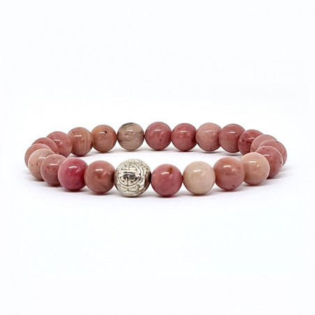 BRACELET PIERRES NATURELLES et ARGENT - KIREI PARIS BIJOUX - LONG LIFE et RHODOCHROSITE 8mm BRACELET PIERRES NATURELLES et ARGENT - KIREI PARIS BIJOUX - LONG LIFE et RHODOCHROSITE 8mm