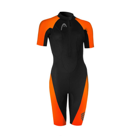 HEAD MULTIX Shorty 2,5 Lady - Black Orange - Combinaison Swimrun Femme | Les4Nages HEAD MULTIX Shorty 2,5 Lady - Black Orange - Combinaison Swimrun Femme | Les4Nages