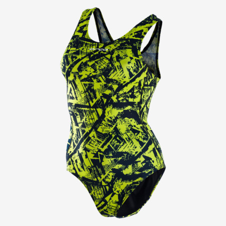 ORCA ONE PIECE - BLUE LIME - Maillot de bain natation Femme 1 pièce | Les4Nages