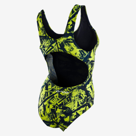 ORCA ONE PIECE - BLUE LIME - Maillot de bain natation Femme 1 pièce | Les4Nages