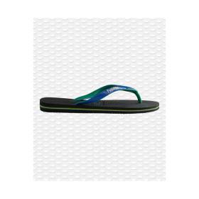 HAVAIANAS Brasil Mix Black/ Blue Star - Tongs Unisex