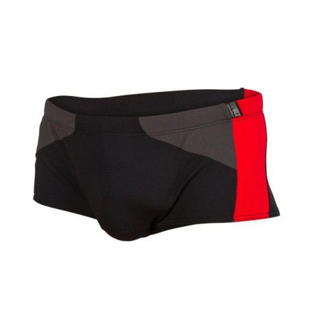 ZEROD Trunks Black Grey Red Trunks Natation - Boxer Natation Homme | Les4Nages