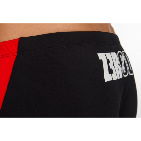 ZEROD Trunks Black Grey Red Trunks Natation - Boxer Natation Homme | Les4Nages