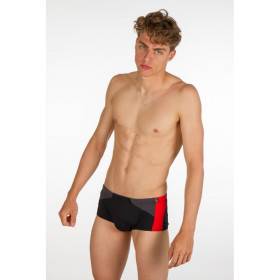 ZEROD Trunks Black Grey Red Trunks Natation - Boxer Natation Homme