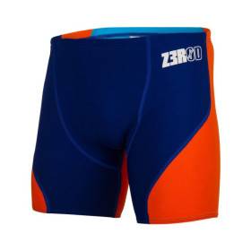 ZEROD BOXER Dark Blue / Atoll / Orange - Aquashort Natation Homme
