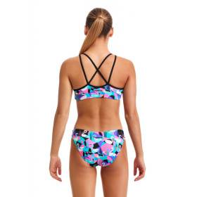 Maillot Eco-Responsable FUNKITA Fille (8-14ans) Swan Around - Eco Criss Cross 2 pieces - Maillot de bain Natation Fille 2 pieces