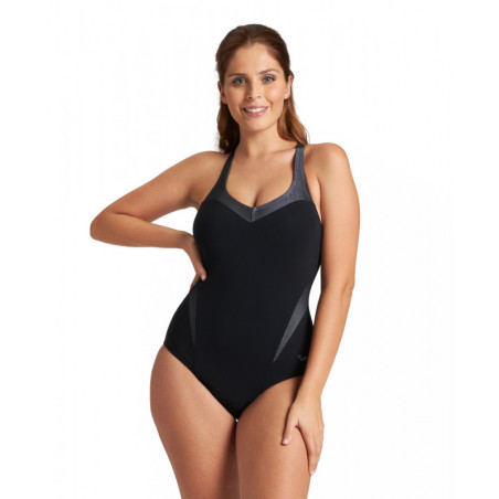 Arena Bodylift ISABEL Light Cross Back - Black White - Maillot Natation & Aquagym | Les4Nages Arena Bodylift ISABEL Light Cross Back - Black White - Maillot Natation & Aquagym | Les4Nages