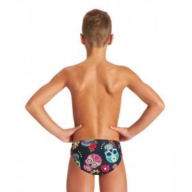 ARENA Crazy Skulls Carnival (6-14 ans) Junior Brief - Maillot Natation Garçon
