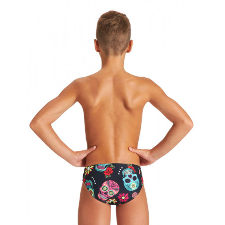ARENA Crazy Skulls Carnival (6-14 ans) Junior Brief - Maillot Natation Garçon