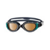 ZOGGS Predator Flex Polarized Ultra Black Green Copper - Smaller Fit - Lunettes Polarisées Triathlon et natation
