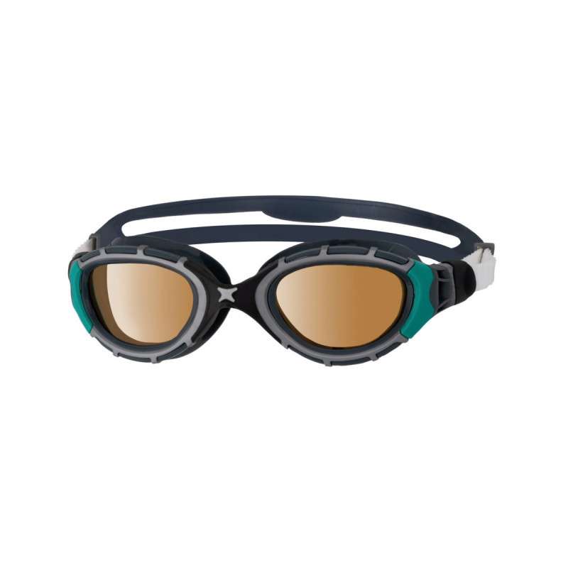 ZOGGS Predator Flex Polarized Ultra Black Green Copper - Regular Fit - Lunettes Polarisées Triathlon et natation | Les4Nages