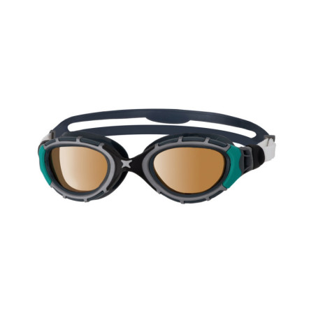 ZOGGS Predator Flex Polarized Ultra Black Green Copper - Regular Fit - Lunettes Polarisées Triathlon et natation | Les4Nages ZOGGS Predator Flex Polarized Ultra Black Green Copper - Regular Fit - Lunettes Polarisées Triathlon et natation | Les4Nages