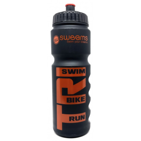 Bidon TRIATHLON SWEAMS Swim Bike Run - Black Matt RED - 750ml | Les4Nages Bidon TRIATHLON SWEAMS Swim Bike Run - Black Matt RED - 750ml | Les4Nages