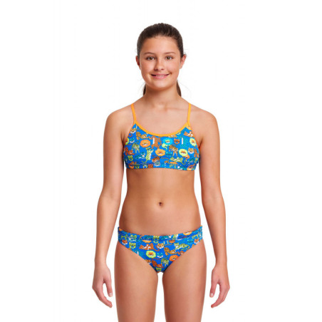 Maillot FUNKITA Fille (8-14ans) Big Cat Bash - Racerback 2 pieces