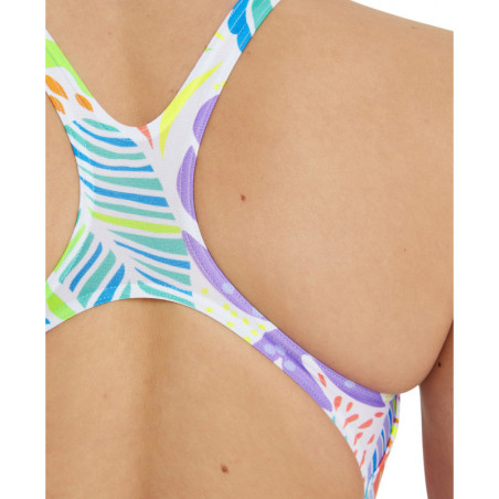 Arena WOMEN'S SWIMSUIT Swim Pro Back Allover White Multi - Maillot Natation Femme 1 piece | Les4Nages Arena WOMEN'S SWIMSUIT Swim Pro Back Allover White Multi - Maillot Natation Femme 1 piece | Les4Nages
