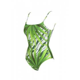  ARENA Women's Swimsuit U BACK Allover Leaf Multi - Maillot Natation & Plage Femme 