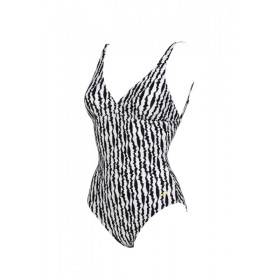 ARENA Women's Swimsuit U BACK Allover Black Multi - Maillot Natation & Plage Femme