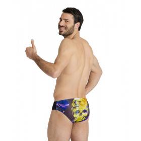 CRAZY ARENA Swim Brief placement BLACK-MULTI - Maillot Natation Homme