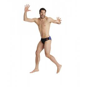 CRAZY ARENA Swim Brief placement BLACK-MULTI - Maillot Natation Homme