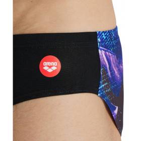 CRAZY ARENA Swim Brief placement BLACK-MULTI - Maillot Natation Homme
