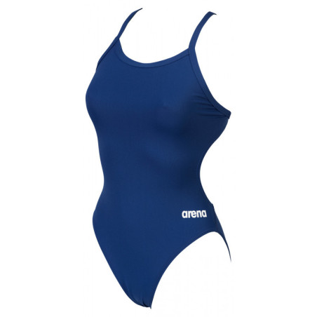 Arena TEAM SOLID Challenge Back Navy White - Maillot Natation Femme 1 piece | Les4Nages