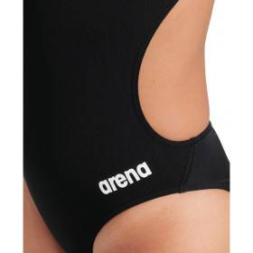 Arena TEAM SOLID Challenge Back Black White - Maillot Natation Femme 1 piece